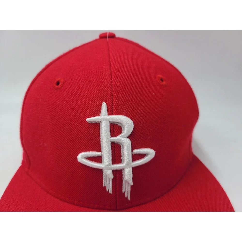 Houston Rockets‎ Adidas Fitted 7 Hat Cap Wool Men Women NBA Basketball Red White
